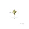 Vintage Cross Brooch for Women Geometric Green Crystal Zircon Pendant Zircon Accessories