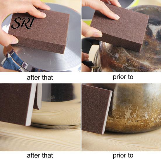 Portable Cleaning Sponge 3/4/5Pcs Emery Nano Carborundum Wipe Brush Rust Pots Eraser Pans Sink Grill Scrubber Scouring Pad