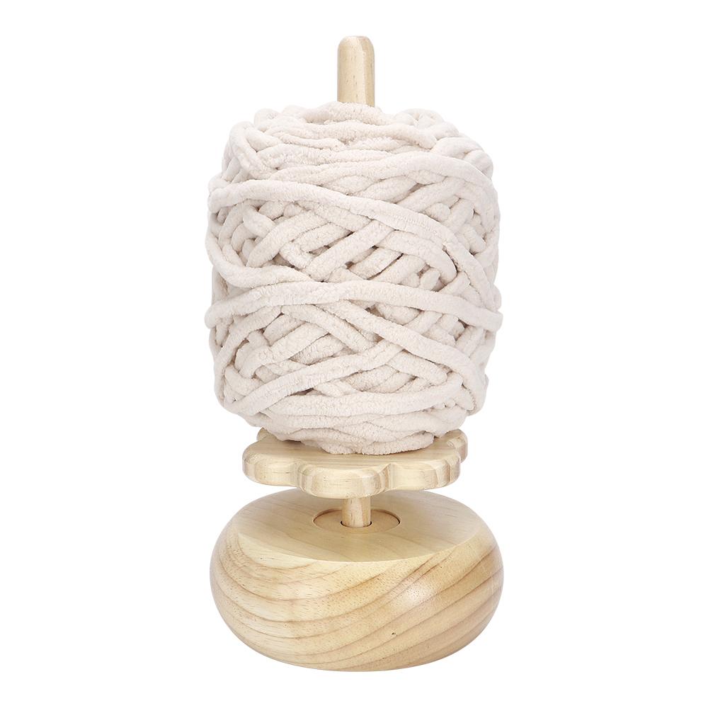 1pcs Wooden Yarn Winder Stand, Hand Weaving Winding Shaft Stand, Rotatable Yarn Spinding Tool, DIY Knitting Crochet Yarn Rack
