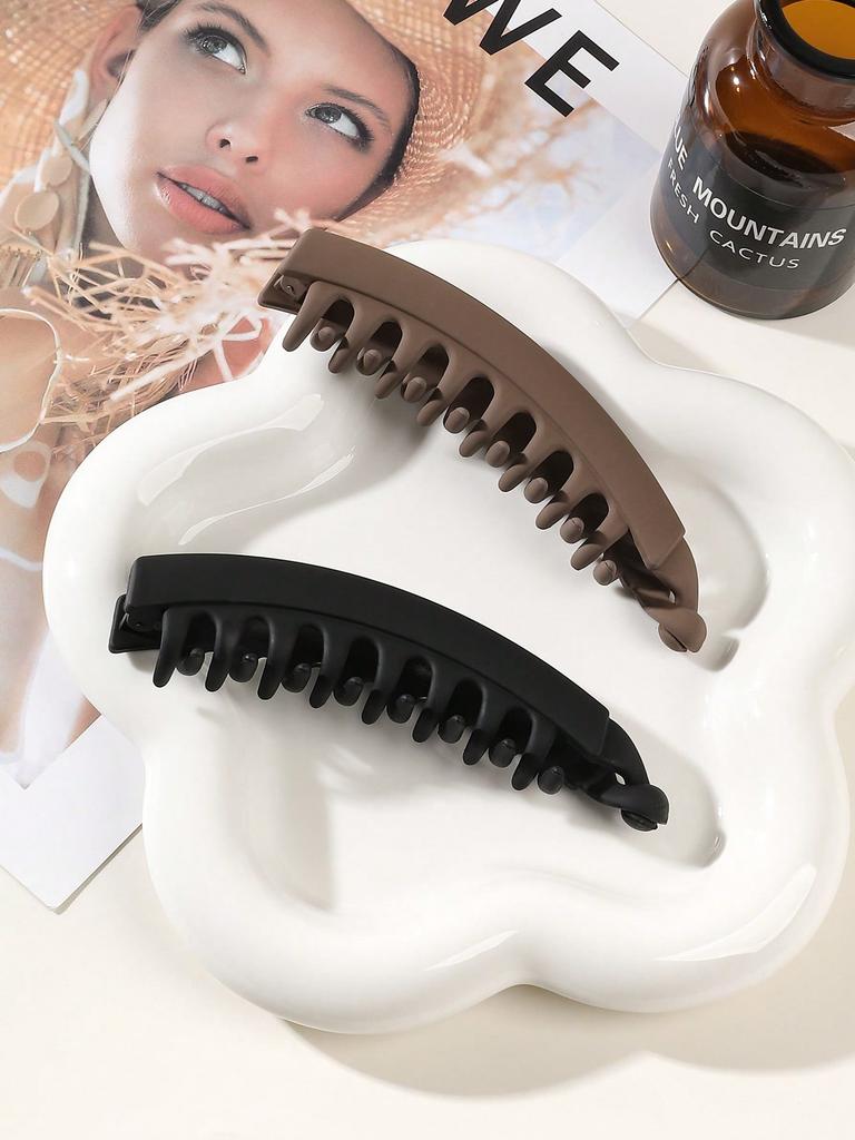 2 Pcs Large Hair Claw Clips for Women and Girls, Nonslip Combs Strong Hold Ponytail Holder Clips for Medium Thick Hair.