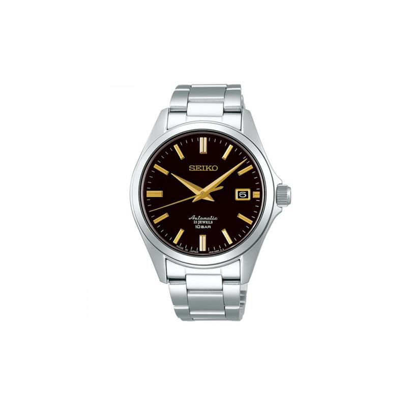 

SEIKO 100 meters waterproof, date display, Automatic, Steel Strap, , same style for men and women, black dial SZSB014 чорний