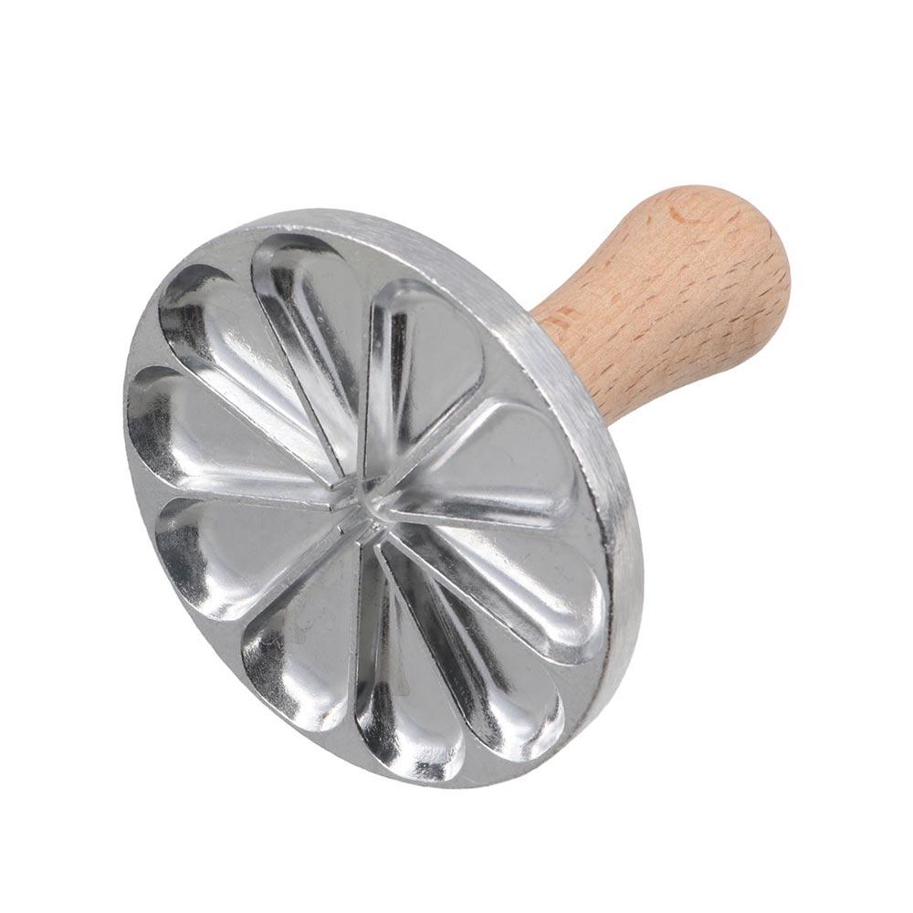 DIY Zinc Zinc Zinc Alloy Biscuit Mold Wooden Handle Biscuit Embossing Stamp Mold Cookie Pressing Mold  Party