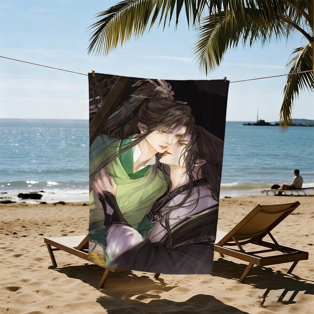 The S-scum Villains cute Self-Saving Towel Beach Quick Dry Soft Pool Towels Gift for Travel Gym Shower Camping sports