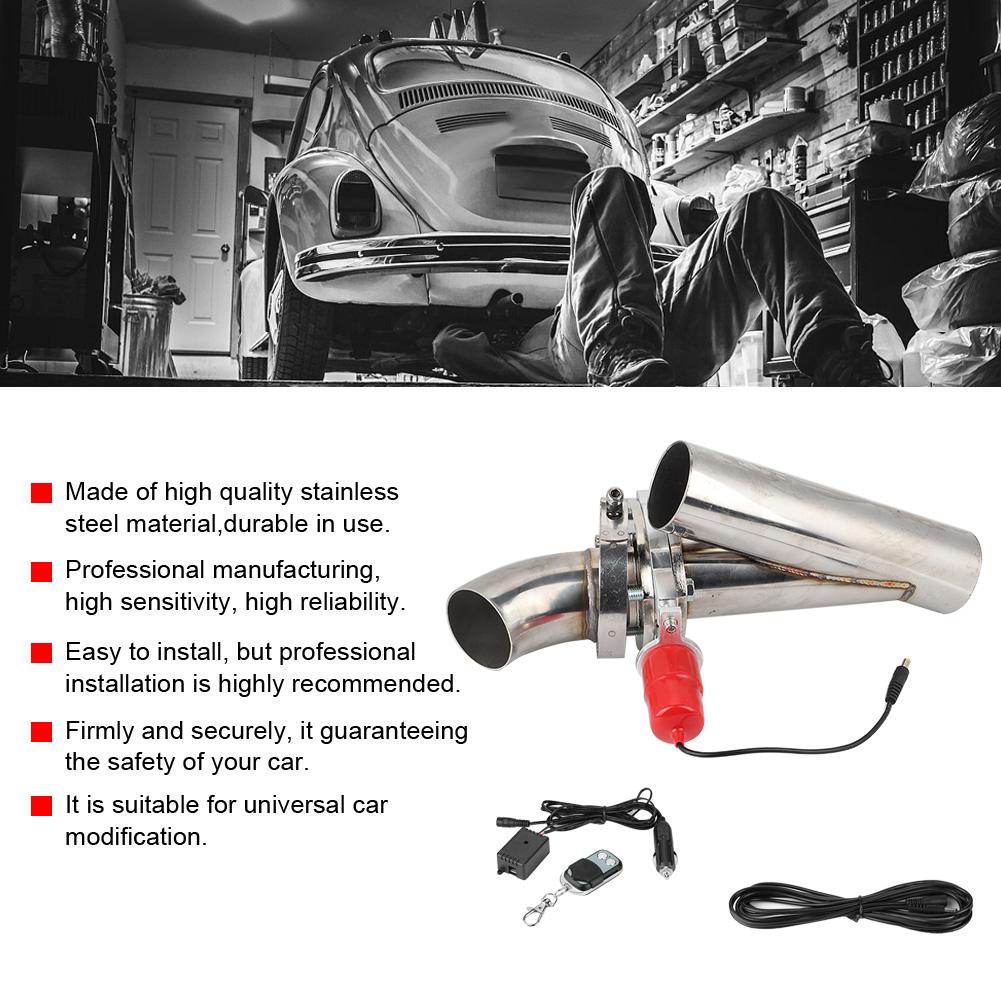 3in Stainless Steel YPipe Car Modification Exhaust CutOut Kit Remote Control