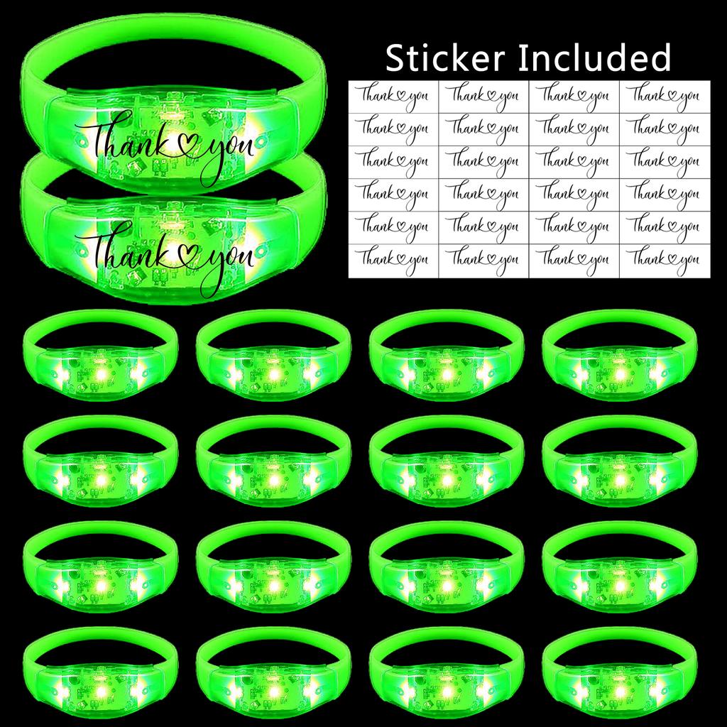 20-100 Piezas Pulseras LED para Bodas Pulsera Luminosa Activada por Música y Sonido Pulseras que Brillan en la Oscuridad Para Suministros de Fiesta de Cumpleaños
