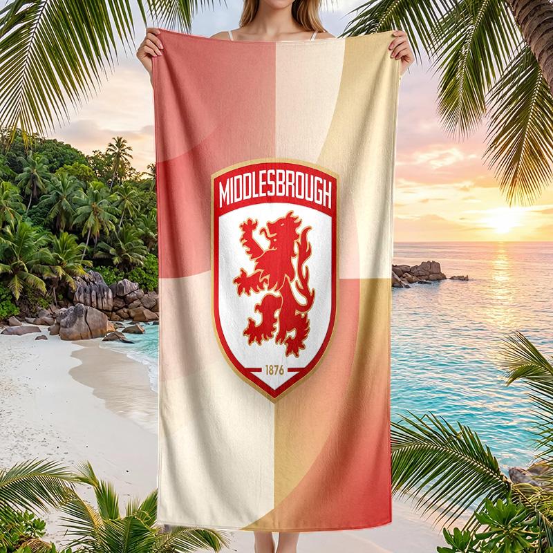 Middlesbrough FC potisk Rychleschnoucí plážová osuška Mikrovlákno Absorpční Přenosná cestovní osuška na plavání