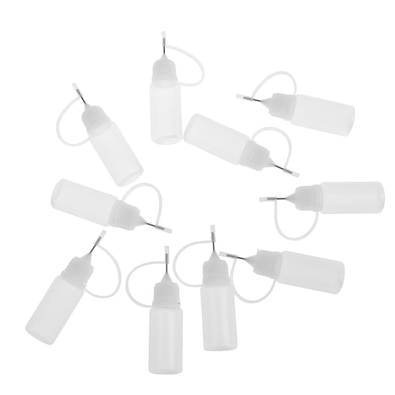 10Pcs 10Ml Glue Applicator Needle Squeeze Bottle For Paper Quilling Diy Craft