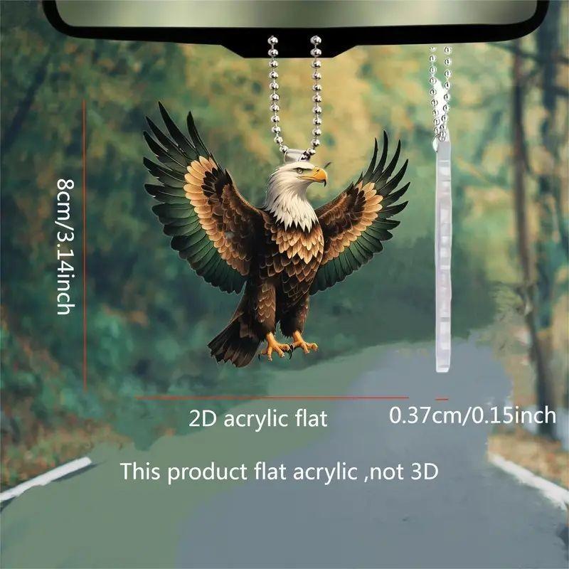 Cartoon Colorful Acrylic Eagle Decorative Car Pendant For Stylish Vehicle Accents