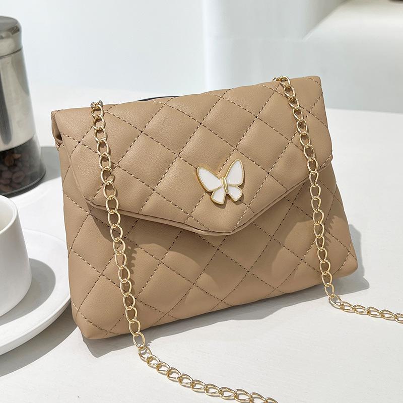 Women's New Embroidered Small Square Bag Butterfly Decoration Casual Shoulder Bag Crossbody Women's Bag