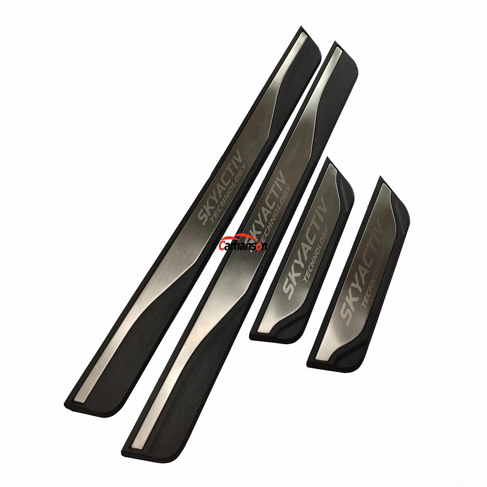Car Accessories For Mazda CX-5 CX5 2024 Car Door Sill Protector Styling Stickers Auto Pedal Threshold Cover Trim