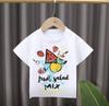 New Style Childrens Cartoon Fruit Print Roundneck Shortsleeved Tshirt Girl Clothes Boys Clothes Kids Clothes Modal Fabric