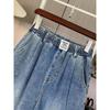 DIMANAF 2025 Plus Size Autumn Blue Basic Jeans New Pants Elastic Women Loose Denim Trousers Big Casual Pants 6XL