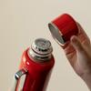 Mo Ji Red Stainless Steel Thermos Tea Pot Gift Set: Portable Outdoor Water Bottle & Kettle