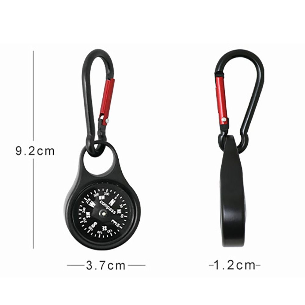 Spring Loaded Carabiner Clip Built-in Compass Key Carabiner Portable Climbing Hook Daily