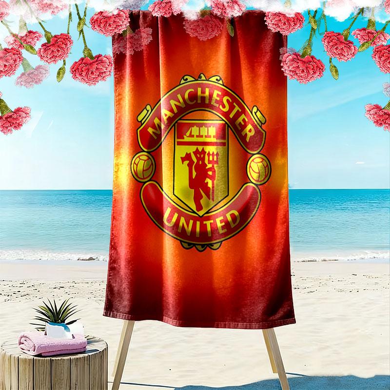 Epic MUFC Journey Print Beach Towel, Large Soft Quick Dry Towel for Beach Camping Swimming