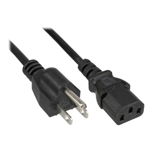 InLine Câble D'alimentation NEMA 1-15 (P) Pour IEC 60320 C13 125 V 10 A 5 M Noir Etats-Unis
