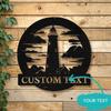 Metal Lighthouse Wall Art Nautical Decor Coastal Gift Iron Black Indoor Outdoor