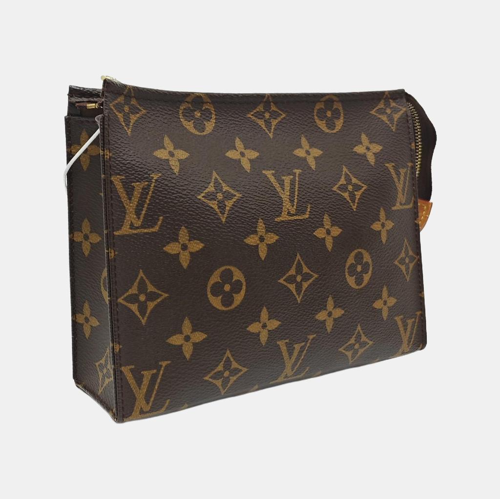 [Pre-Owned] Poche Toilette 19 Classic Monogram Versatile Portable Canvas Toiletry Bag Clutch - Very Good #1CJC5K2