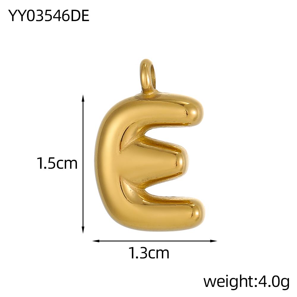 CARLIDANA Stainless Steel Gold Plated Alphabet 26 Letters Name Jewelry Mini Minimalist Bubble Initial Pendants for Necklace DIY