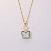 Fashion Artificial Crystal Butterfly Pendant Necklaces for Women Zirconia Necklace Wedding Party Jewelry Accessories