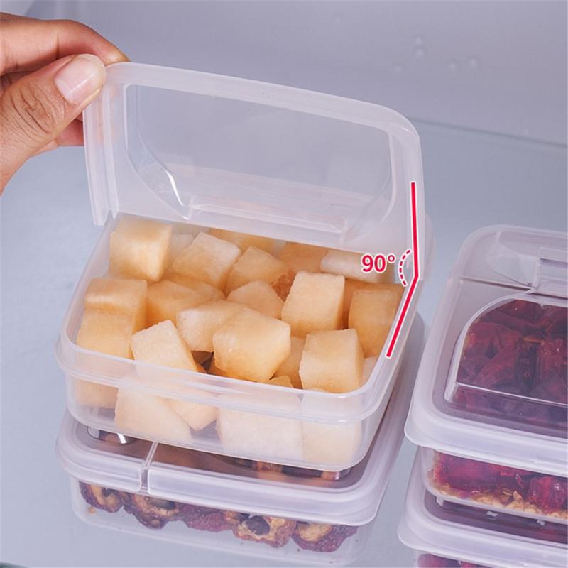 2pcs Flip-top Butter Block Cheese Slice Storage  Box Portable Refrigerator Fruit Vegetable