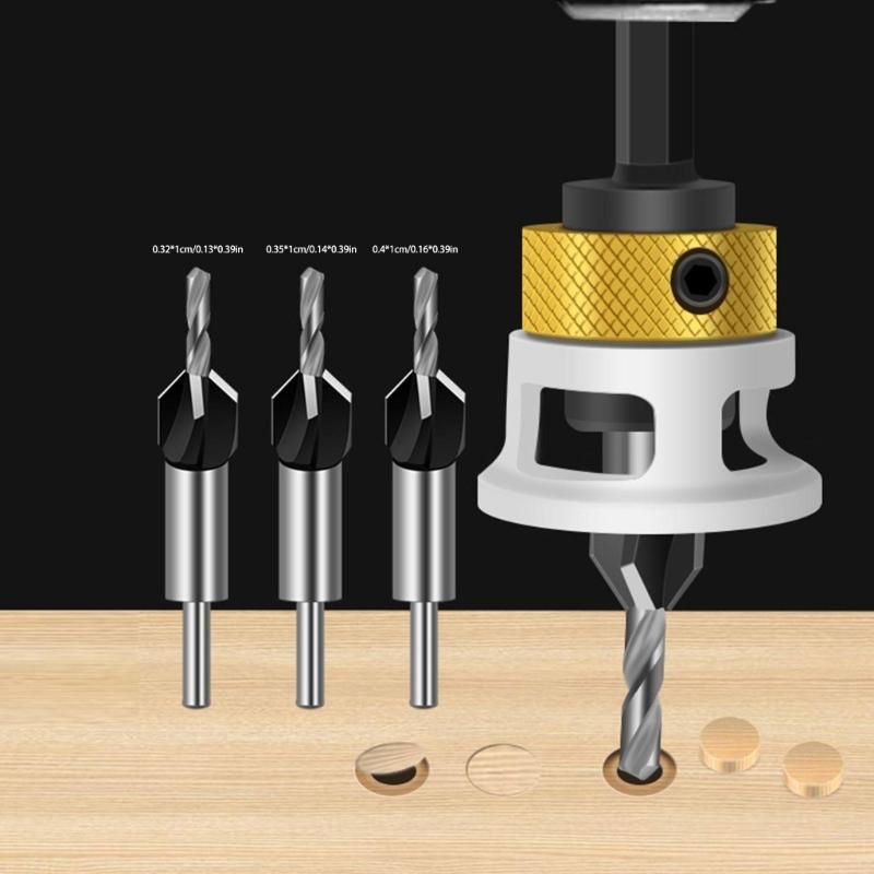 Heimwerker Projekt Senkerbohrer, Einfache Schraubenmontage mit einstellbarer Tiefenkontrolle für Holzbearbeitungs-Hobbyisten