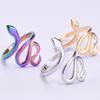 Serpent Snake Ring Stainless Steel Jewelry For Women Girl Punk Accessories Titanium Rings Animal Bague Femme Wedding Party Gift