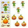 6 Photos/package Thanksgiving Autumn Harvest Festival Stickers Potato Turkey Puzzle Stickers Face Change