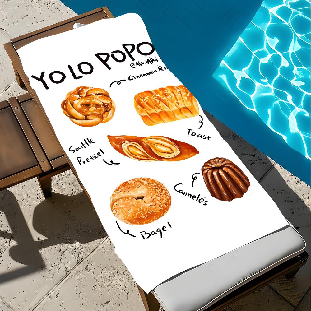 Art Bread Cute Towel Towel Soft Pool Gift For Travel Gym Shower Cool Camping Quick Dry Sports  Large Beach Towel
