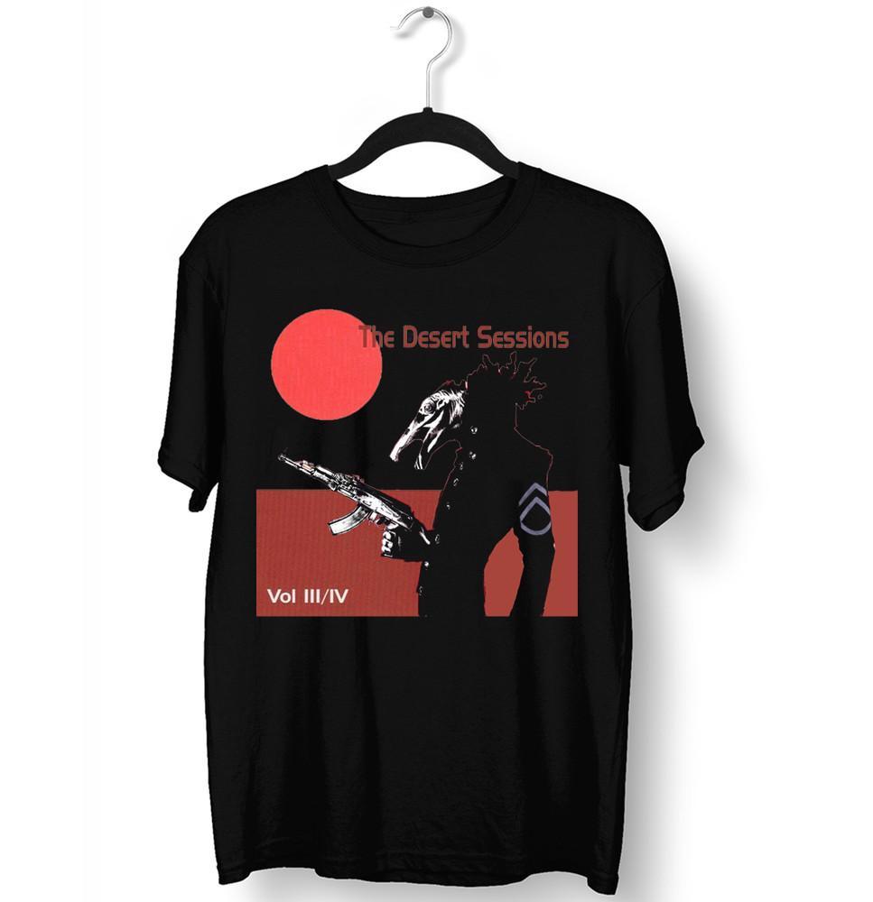 Them Crooked Vultures Desert Sessions Футболка Группы Черная Унисекс S-5XL 1J0517 Унисекс Футболка S