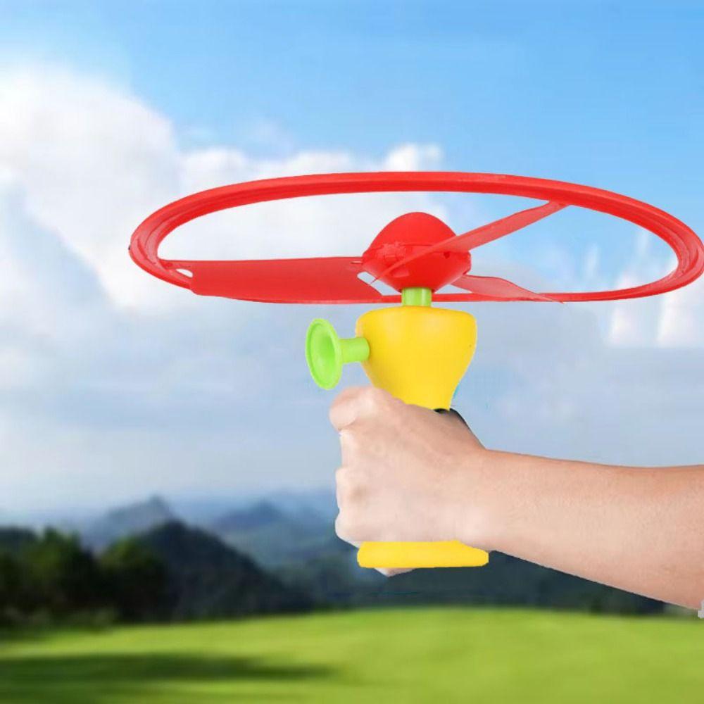Launcher Spinner Pull Flying Disc Toys Rotating Dragonfly Toy Ripcord Sky Spin Toys  Outdoor