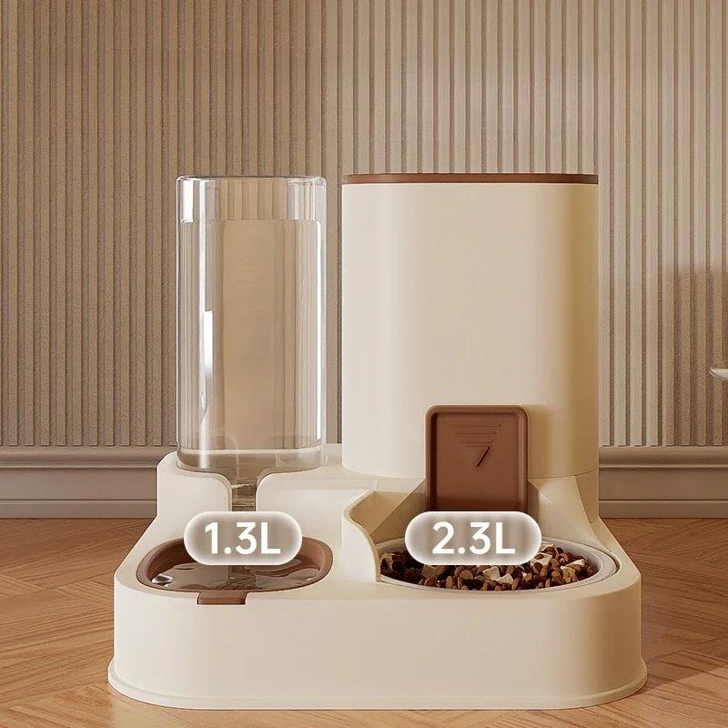All-in-one Food and Water Feeding Machine Feeding Dispenser Exquisite Cat Dog Bowl Drinking Fountain Pet Feeder Water Supply