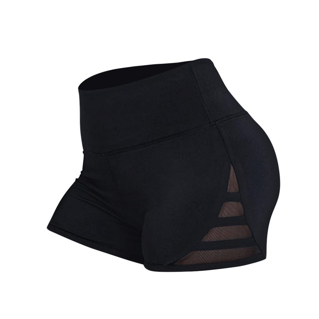 Women's High Waist Fitness Running Non- Yoga Shorts