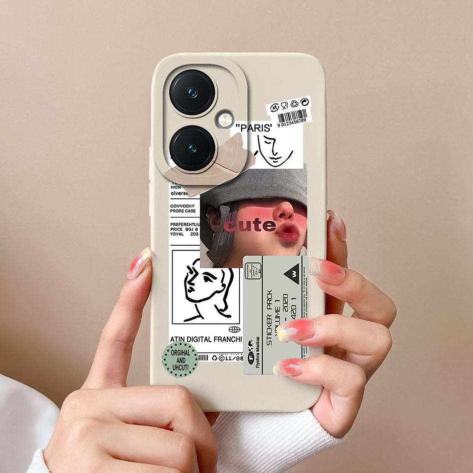 Telefonskal till Vivo X90 Pro V29 Lite Y36 Y27 Y17S Y78+ Högkvalitativt Mode Cool Girl Pojke Skärmskydd Bumper Silikon Mjukt skal till Vivo Capa