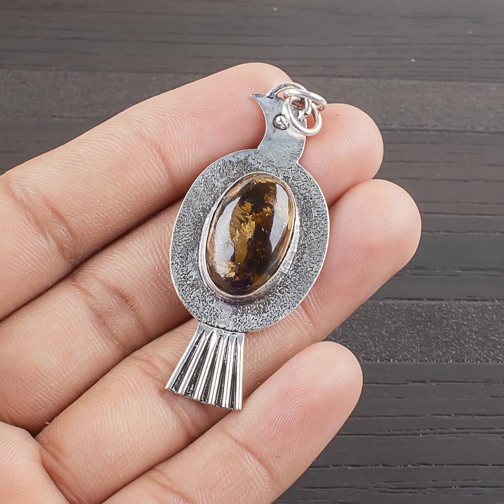 

Natural Bronzite Gemstone 925 Sterling Silver Jewelry Designer Pendant 2.11 AJP-2118