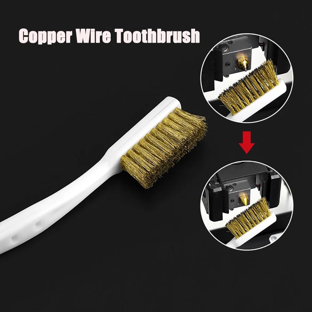 Copper Wire Brush Industrial Light Scrubbing Plastic Handle Set
