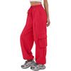 Women's Casual Pants Cargo Pants Elastic Waisted Hiking Pants With Pockets Lightweight Baggy Pants