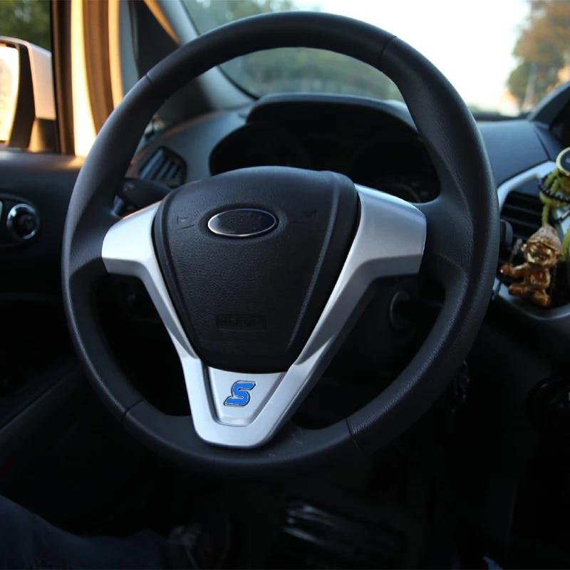 ABS Steering Wheel Trim Sequins Stickers for Ford Ecosport 2013 -2016 New Fiesta 2012 2013 2014 2015 2016 2017 Auto Accessories