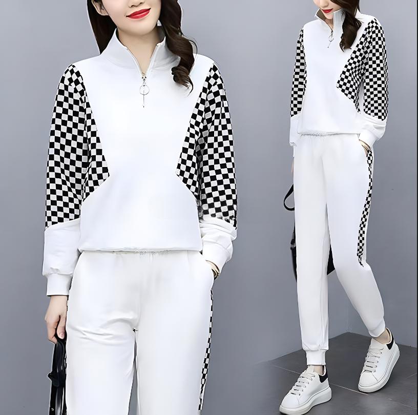 Jogging Suits for Women Tracksuits Western-style Suits Spring Autumn  Sweatshirt Age-reducing Leggings Sports Two-piece Set