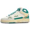Teratach Fabric Synthetic Leather Versatile Durable Mid-Top Retro Basketball Shoes Women Sneaker Cream Oil-Blue T12W243211FGP