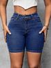 Women's Summer High-Waist Butt-Lifting Denim Shorts