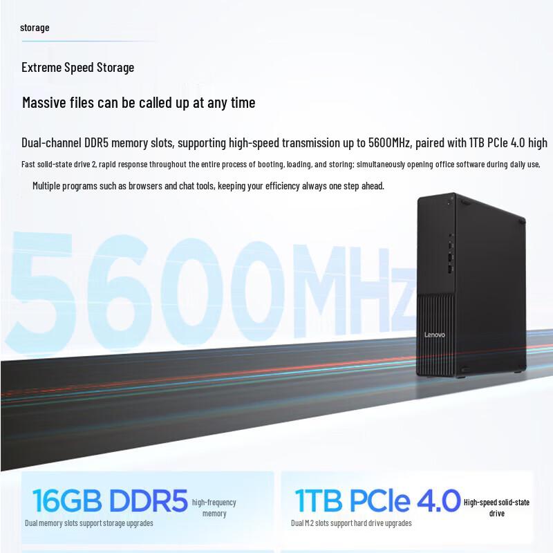 Lenovo Yangtian M4000q Business Desktop with 21.5-inch Monitor (CN version)