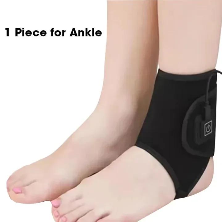 Electric Heating Brace for Pain Relief, Compression Support Wrap for Wrist Hand Knee Ankle Neck with Herbal Pads Warmer