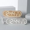 GH8053 LED Wood Grain Wall Clock: Multi-functional, Stand or Hang