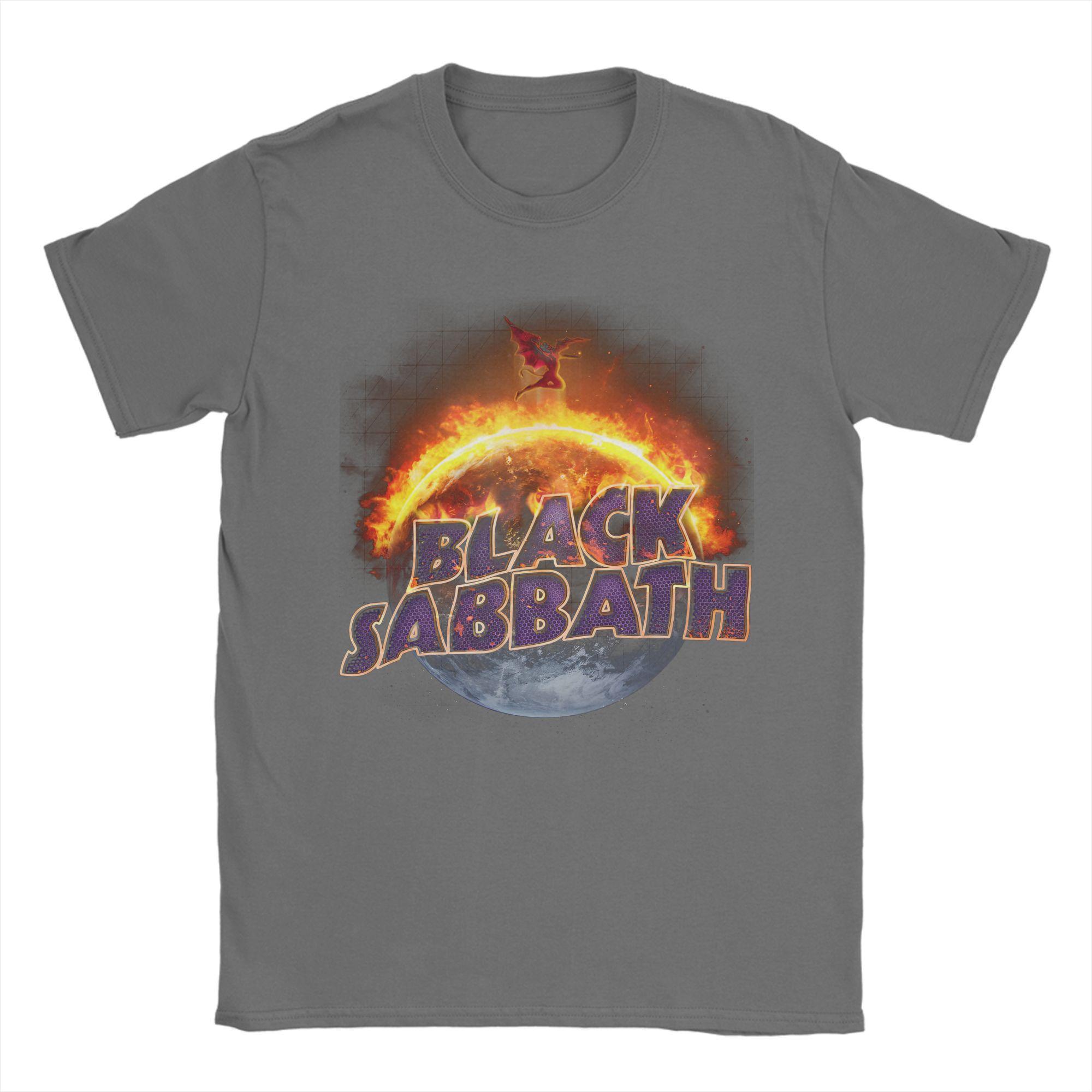 

Black The End World Tour Sabbathes Men T Shirt Metal Rock Amazing Tee Short Sleeve Crew Neck T-Shirt Pure Cotton Plus Size merch 4XL