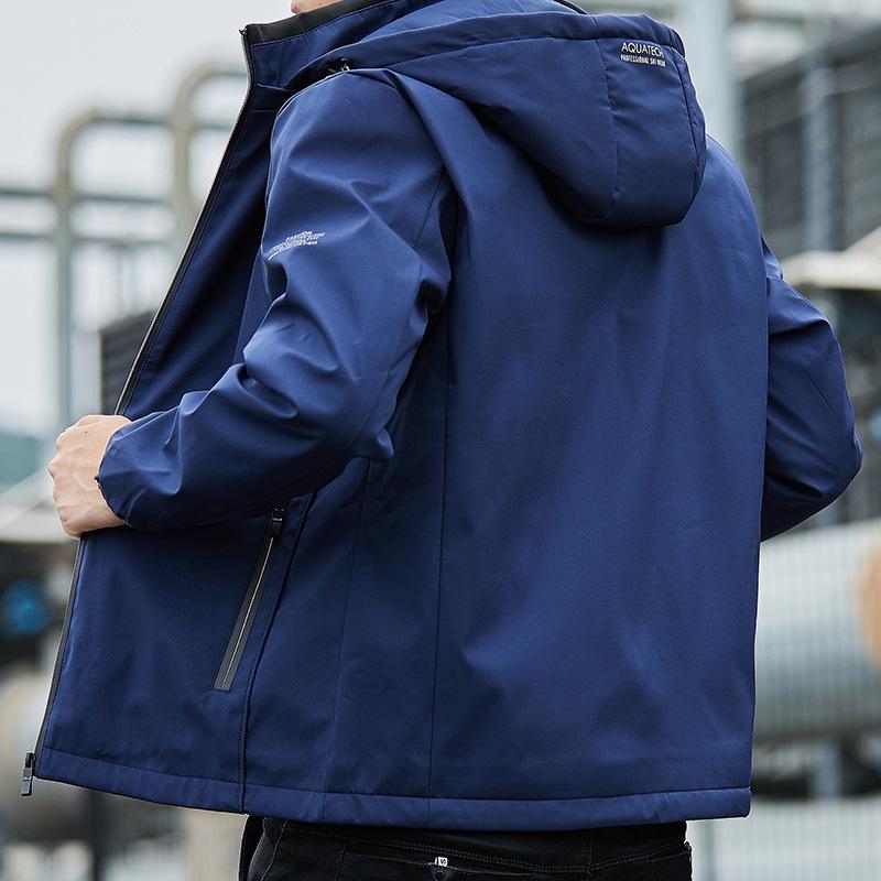 Men's Jacket 2026 Spring and Autumn New Hooded Jacket Men's Korean Version Trend Casual Fashion Loose Trendy Jacket