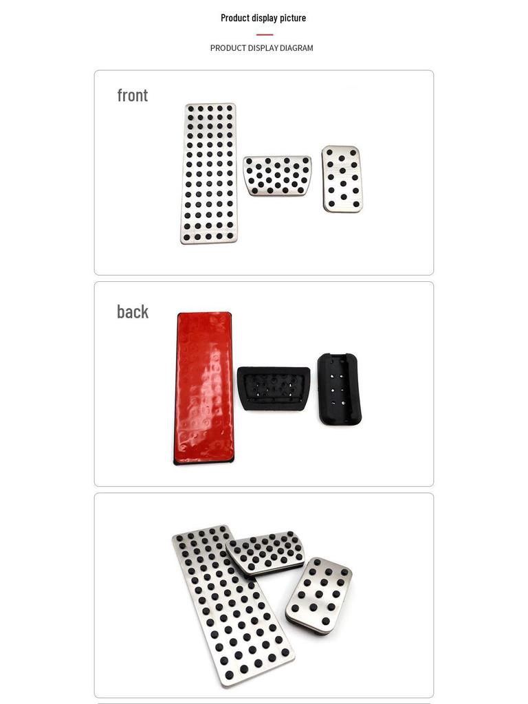 Non-Slip Pedal Kit for Honda CRV: Throttle, Brake & Rest Area Enhancements