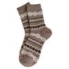 Thickened Warm Wool Socks Winter Vintage Snowflake Middle Tube Stack Socks With Birkenstocks