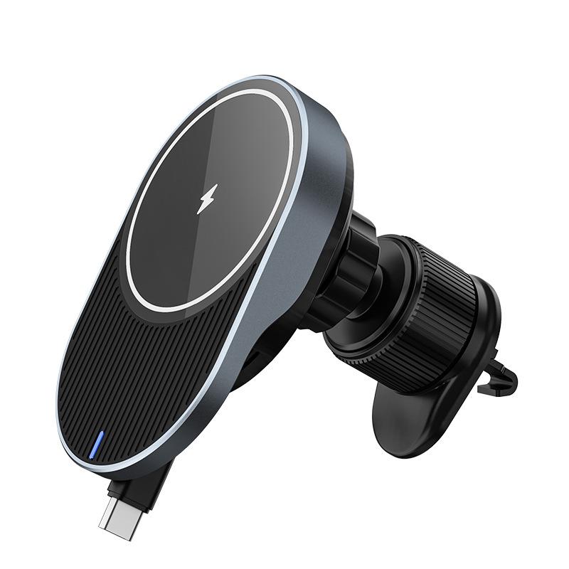 Magnetic 15W Magsafe Wireless Car Charger Holder for Apple Devices