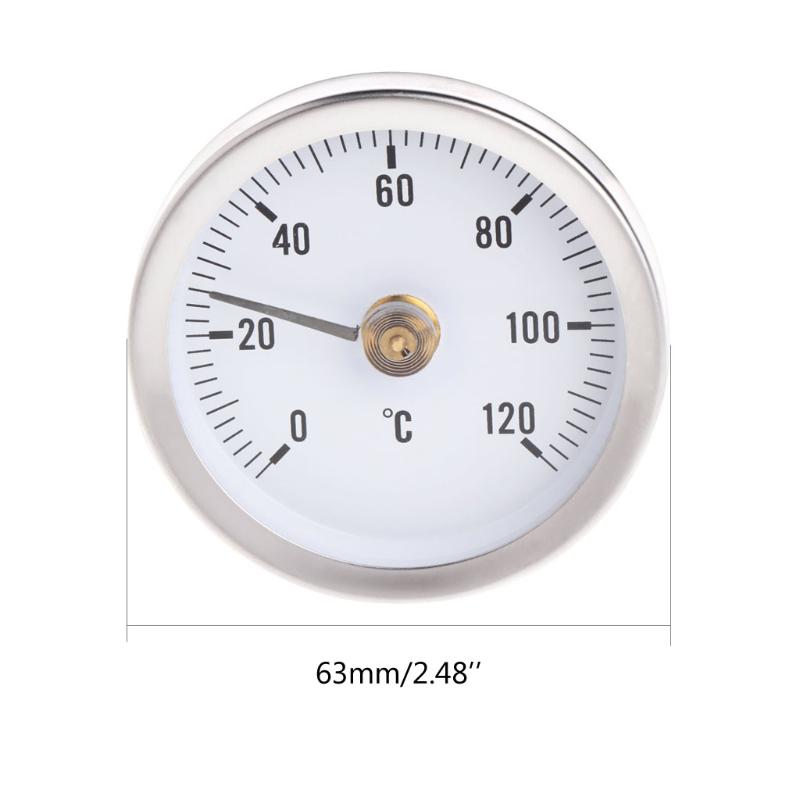 Thermometer Temperatur-Zifferblattanzeige mit Feder für Rohre Oberflächen Öl Strom